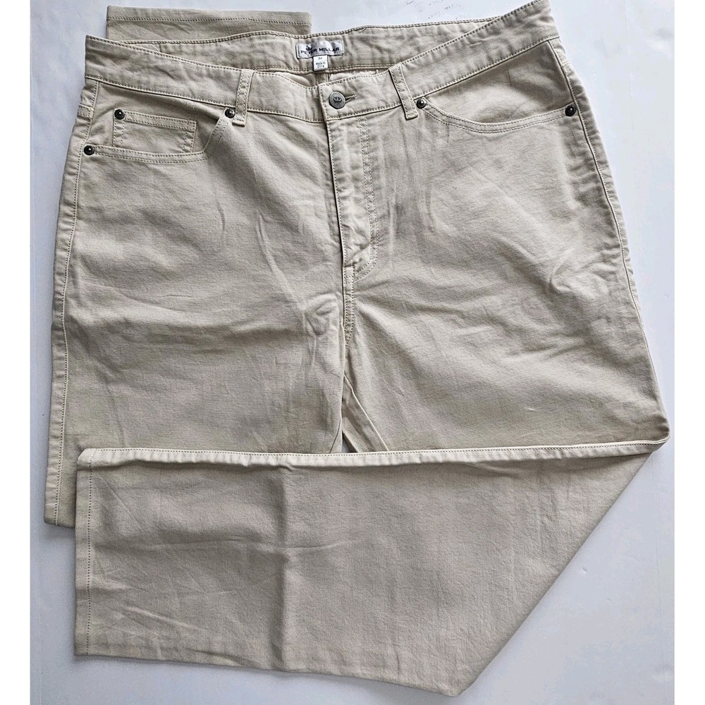 Peter Millar Crown Men's 36 Khaki Canvas MF18B86 Pants